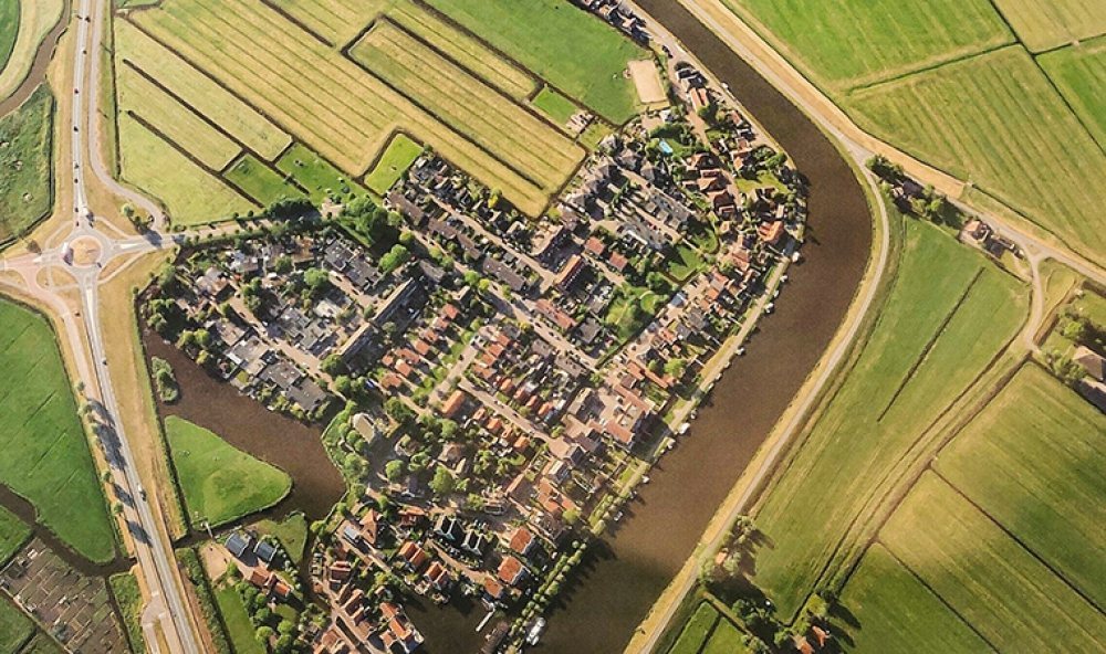 Aerial view of the Netherlands