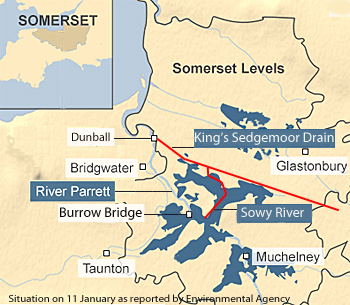 Somerset Levels Flooding Map Major Role For Dutch Pumps In New Relief Effort Flood Ridden Somerset Levels  | Dutch Water Sector