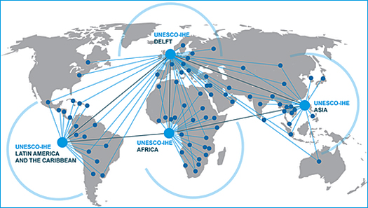 dws - unesco-ihe Worldmap-Global-Campus 525px