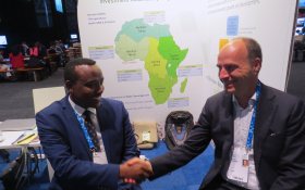 Negash Wagesho with Jeroom Remmers at Stockholm world water week 2019.