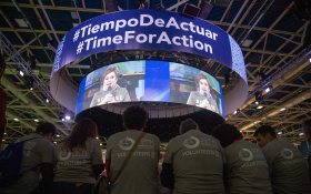 Slogan of COP25 in Madrid - time for action