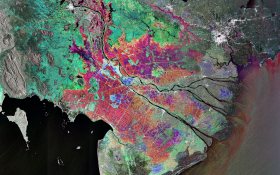 Envisat image by ESA of the Vietnam Mekong Delta