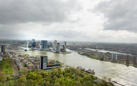Skyline of the city of Rotterdam