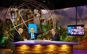 Virtual studio of the Climate Adaptation Summit in The Netherlands on 25 January 2021