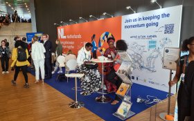 Again, a big Dutch delegation engaged at the Stockholm World Water Week and the Dutch pavilion acted as a central meeting place. Photo: NWP