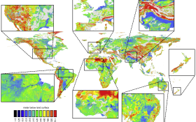 Water table depth shown by GLOBGM. Photo: Deltares