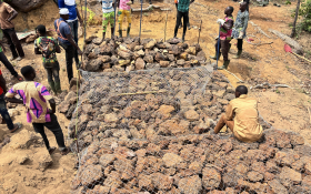 Completed filter dam