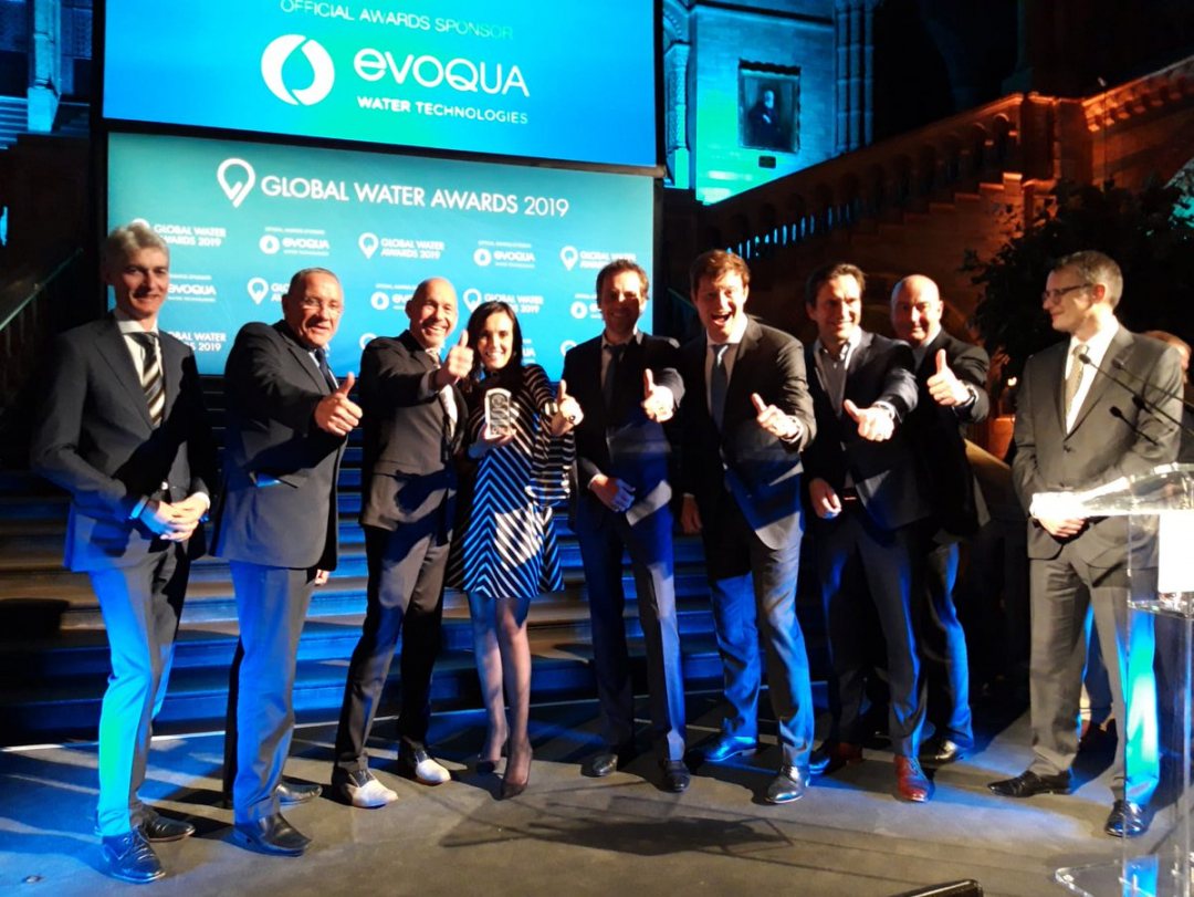 The Nereda team receiving the award at the Global Water Awards 2019