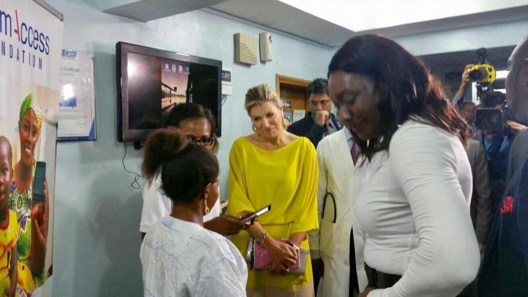 Queen Maxima will open the GES2019 summit. Here seen visting a Nigerian hospital