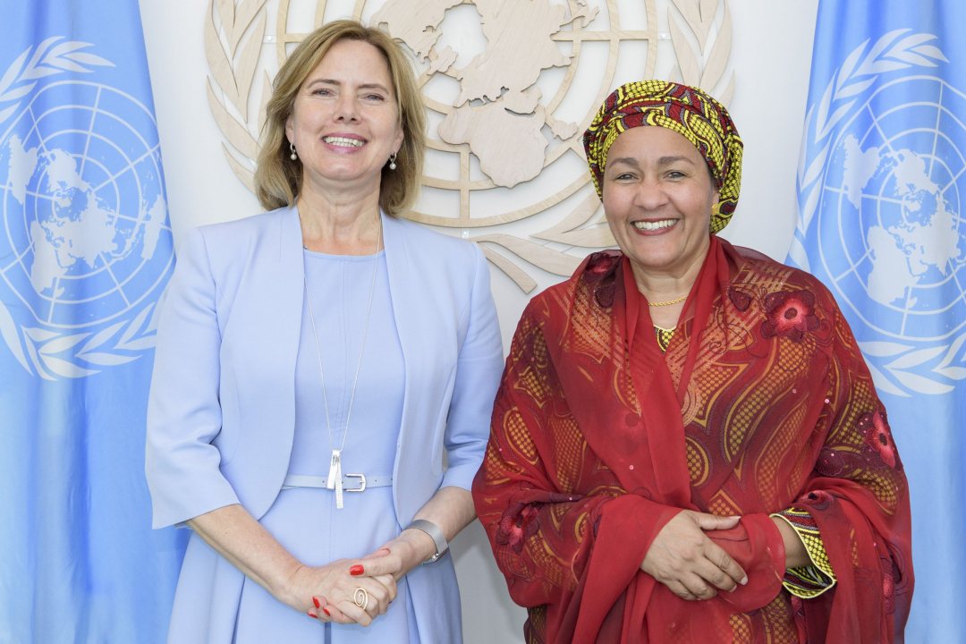 Dutch Minister Van Nieuwenhuizen and UN Deputy Secretary-general Amina Mohammed