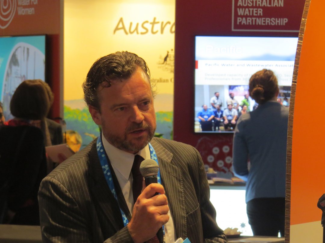 Michiel de lijster at holland pavilion during stockholm world water week