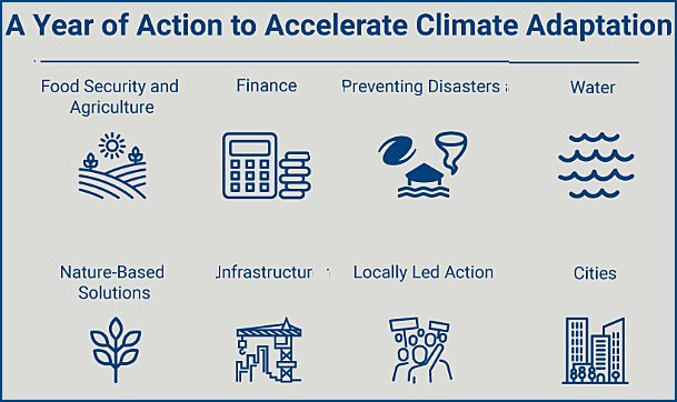 Eight action tracks to boost climate adaptation new