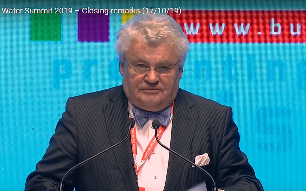 Chair of the conference András Szöllősi-Nagy at the Budapest Water Summit 2019