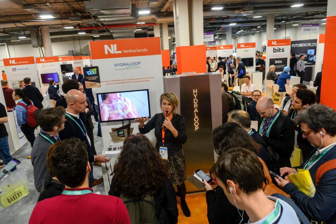 Hydraloop booth at CES2020 in Las Vegas