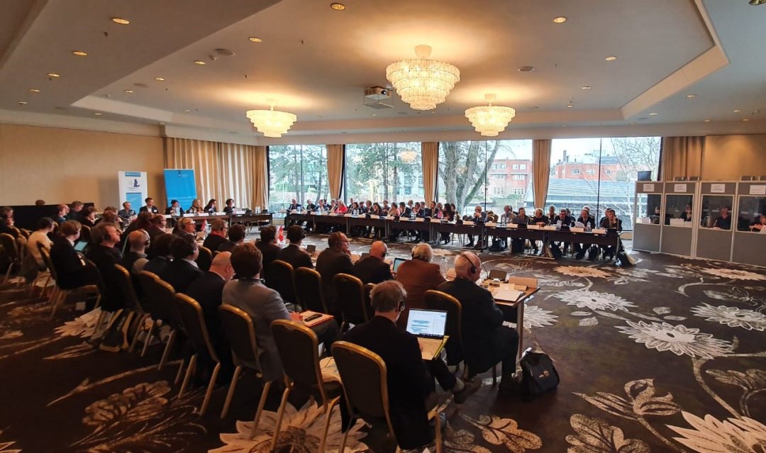 Conference room of Rhine ministers conference 2020 in Amsterdam