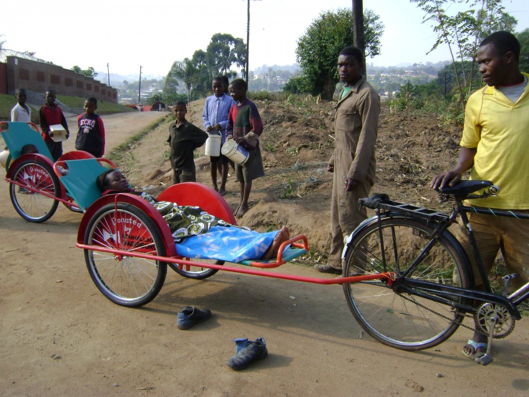 Bicycle ambulance service in Malawi