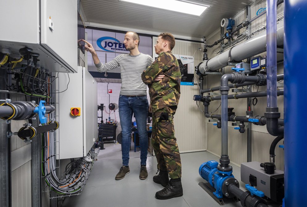 Inside of self-contained membrane bioreactor build by Jotem Water Treatment