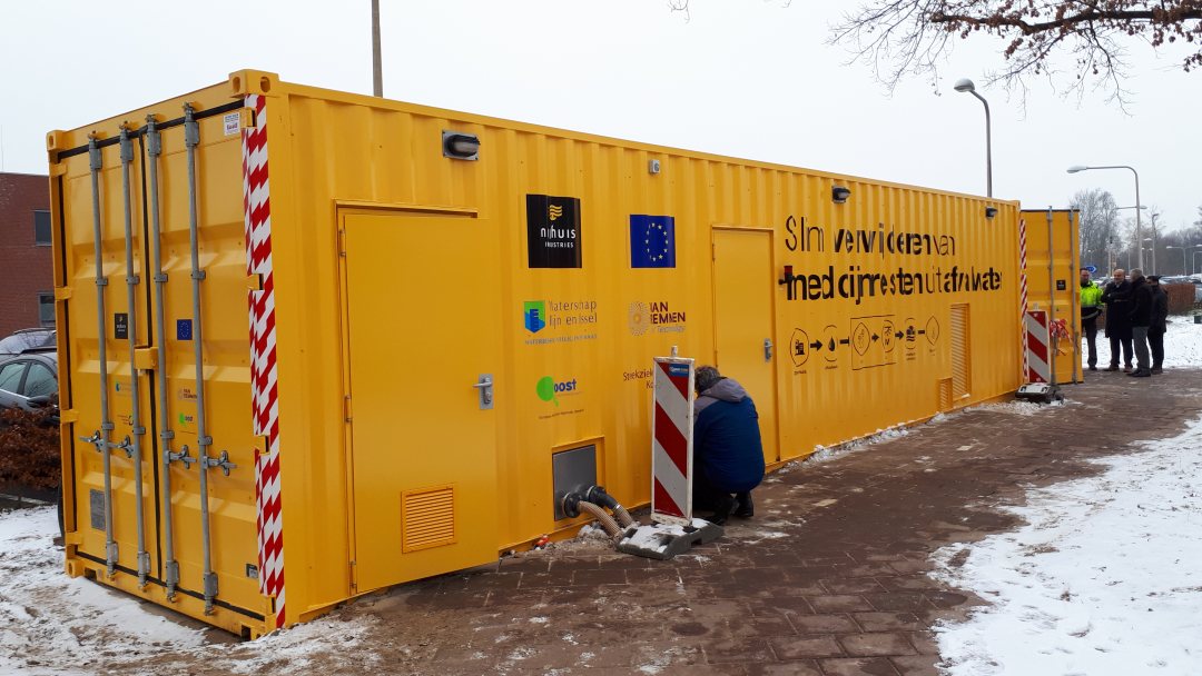 Container for treatment of hospital waste water on site at hospital in Winterswijk, the Netherlands