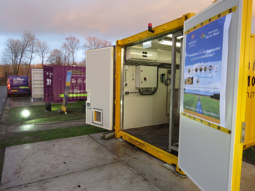 Pilot with additional effluent treatment with UV and ozone at wwtp Aarle-Rixtel, the Netherlands, for the removal of micropollutants.