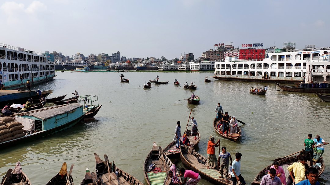 View of the Buriganga river in Dhaka, Bangladesh