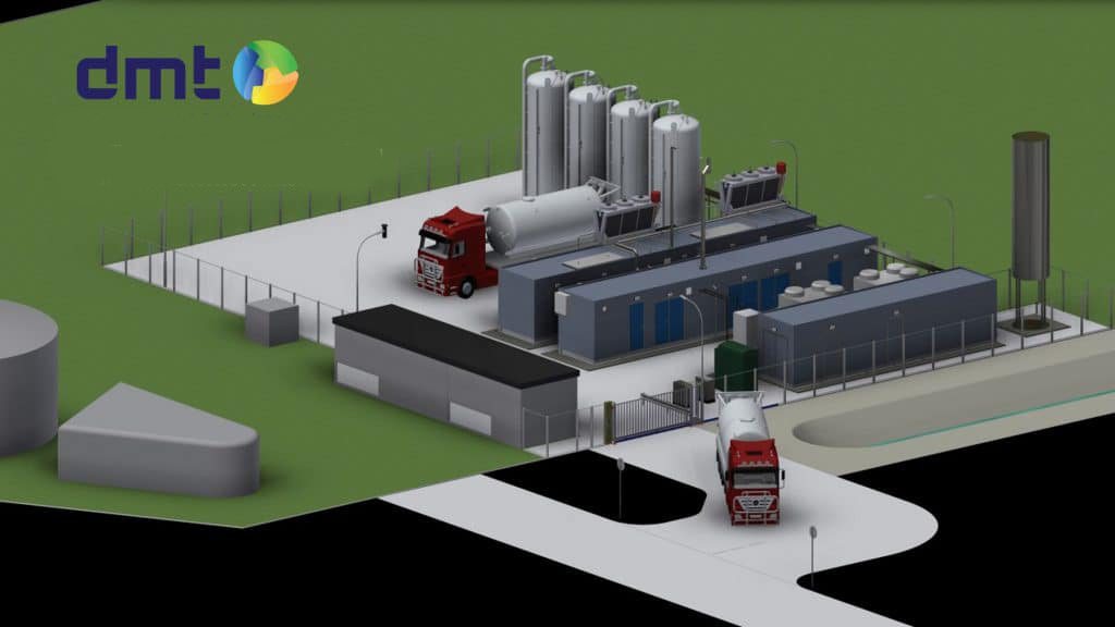 Impression of DMT´s biogas upgrade installation at waste water treatment plant Amsterdam (photo DMT)