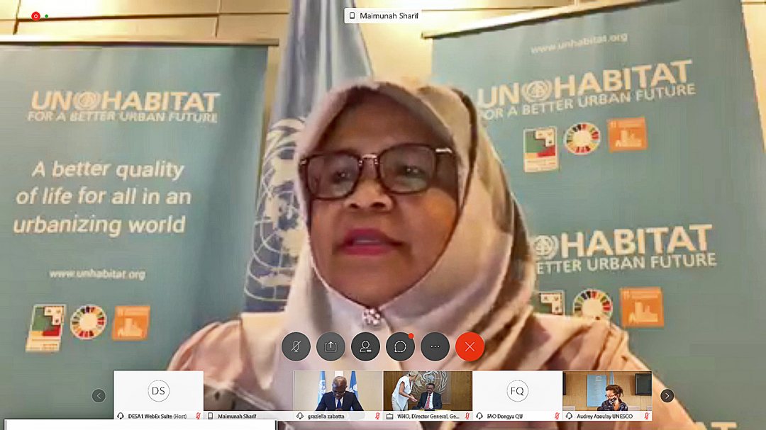 Executive director Maimunah Mohd Sharif of UN habitat at the launch of UN SDG6 Water Acceleration Framework.