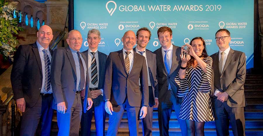 RHDHV's Nerewda team at the ceremony of the Global Water Awards 2019 in London