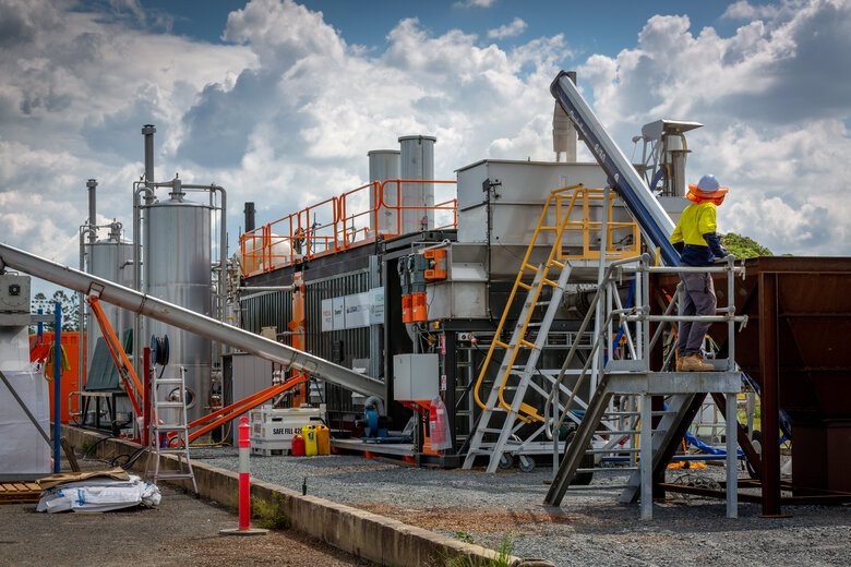 Gasification plant for suplus sewage sludge at wwtp Loganholme, Australia