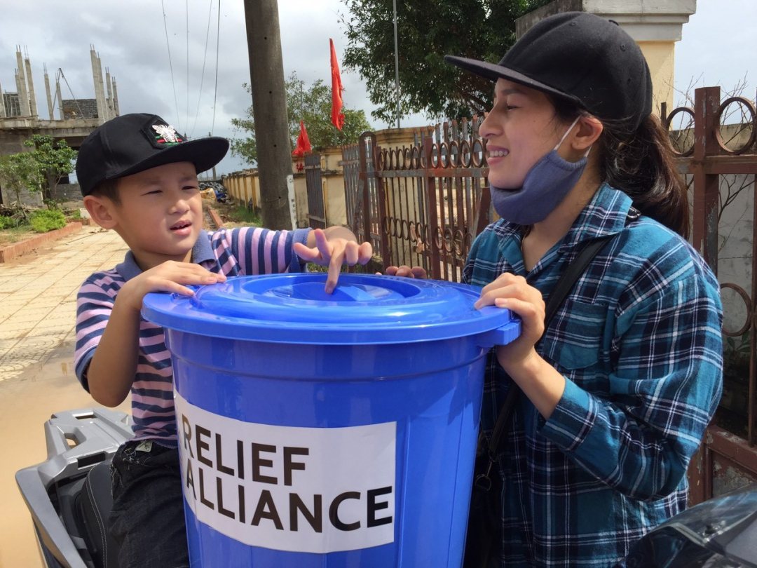 Gift packages supplied by Dutch Relief Alliance for post-flood recovery in Vietnam