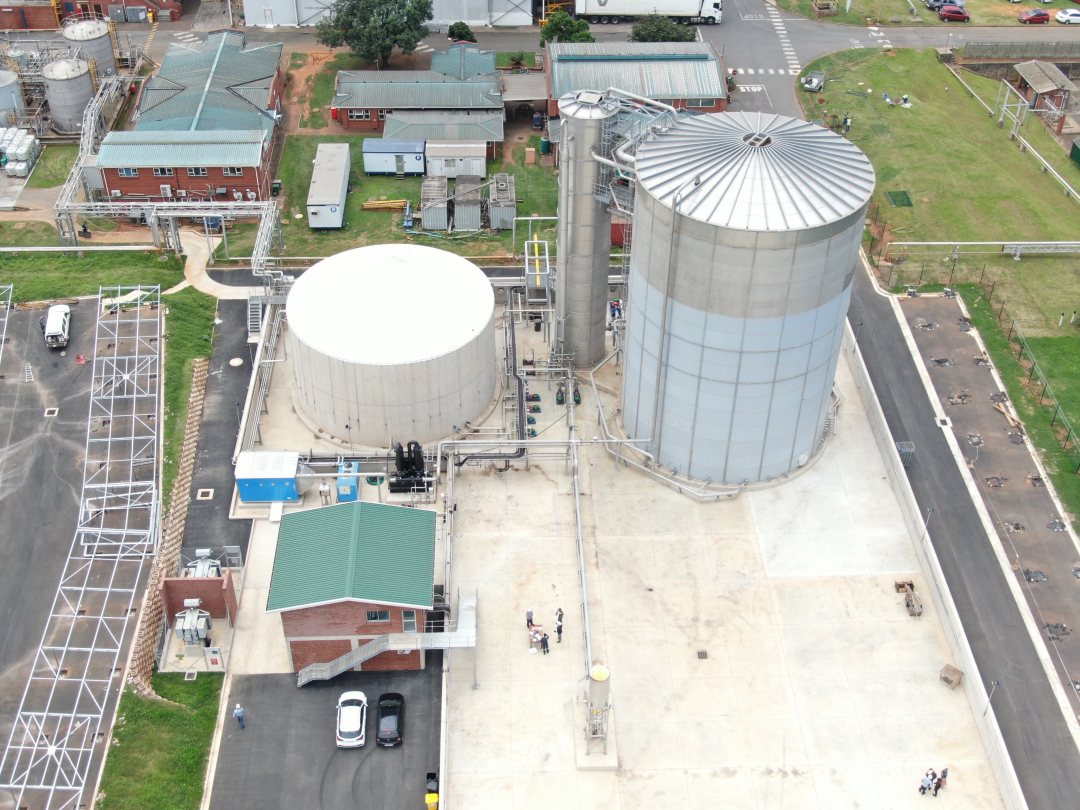 Hydrothane ECSB anaerobe waste water treatment plant at Anchor Yeast in Africa