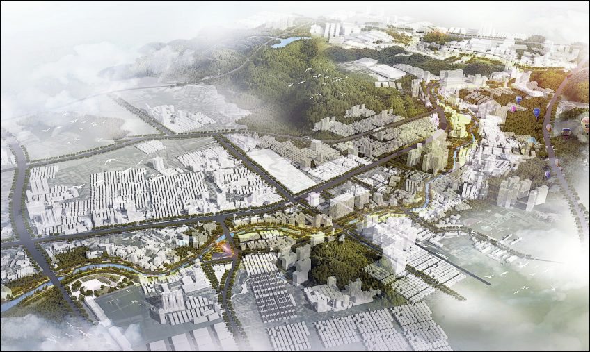 Design by NL Urban Solutions for a blue-green corridor along the Shiyan river in ShenZhen, China