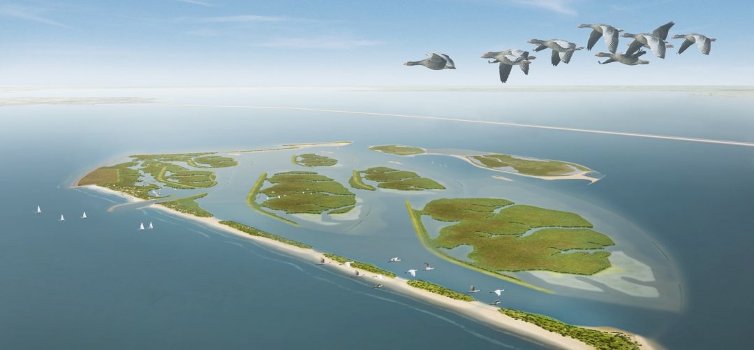 Impression of the Marker Wadden islands in the Marker Lake.
