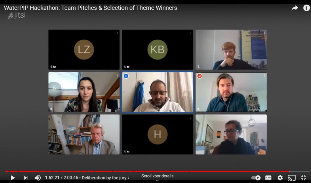 Jury of a hackathon on new applications for the WaPor-portal on water productivity for smallholder farmers in Africa