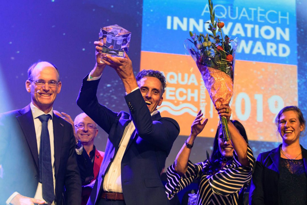 Hand out of the Aquatech innovation award 2019 to the Kaumera-Nereda team