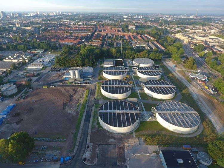 Nereda reactors at waste water treatment plant Utrecht, the Netherlands