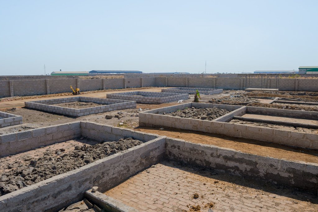 Decommissioned drying beds for faecal sludge at treatment plant in Khulna, Bangladesh