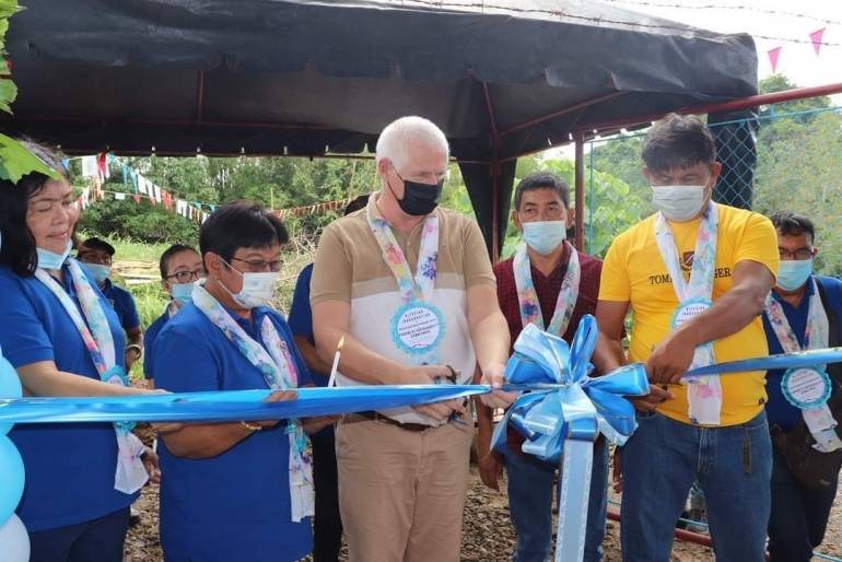 Inauguration ceremony of the new water treatment facilty for the villages of San Jose and Bugay, the Philippines on 15 April 2021