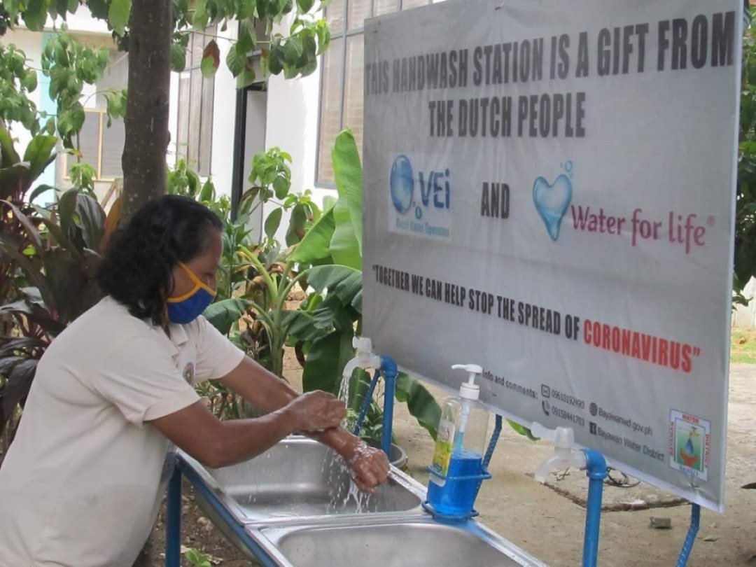 Hand washing facility in Bayawan, the Philippines