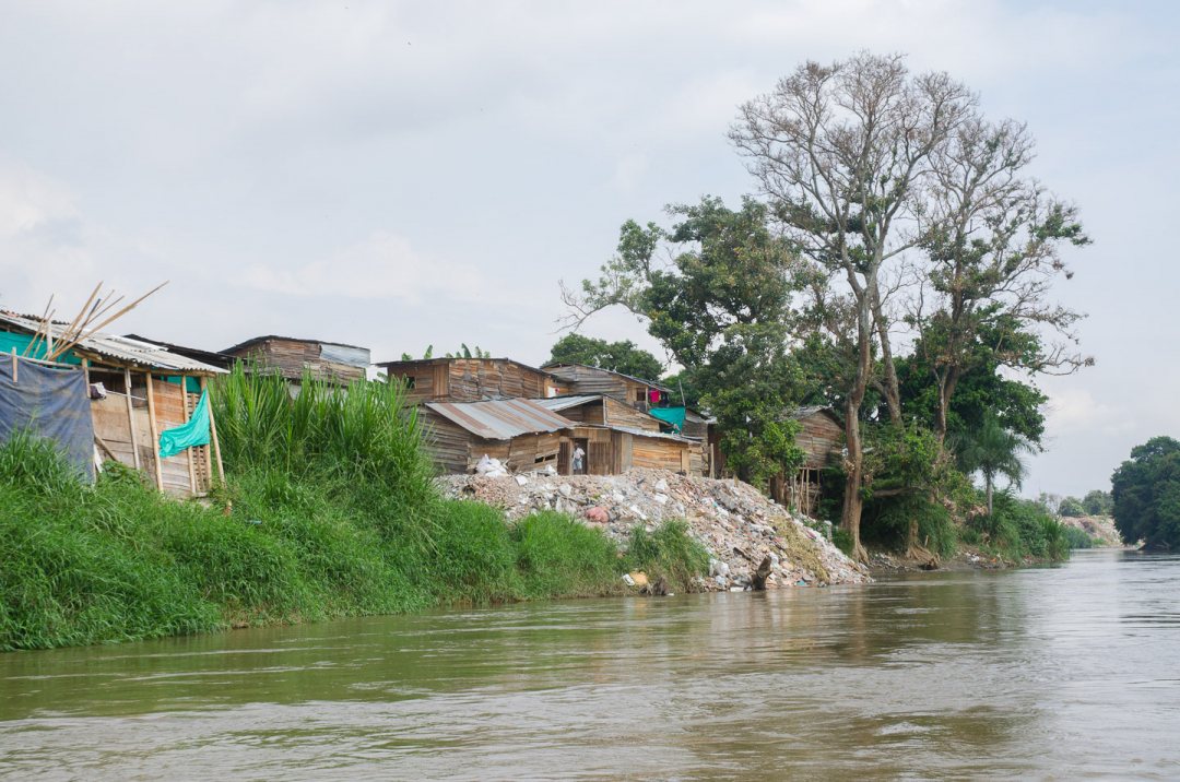 Low-income communities living along the river