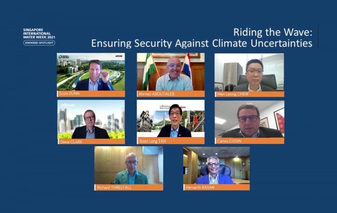 Panel of session Riding the waves at Singapore International Water Week 2021