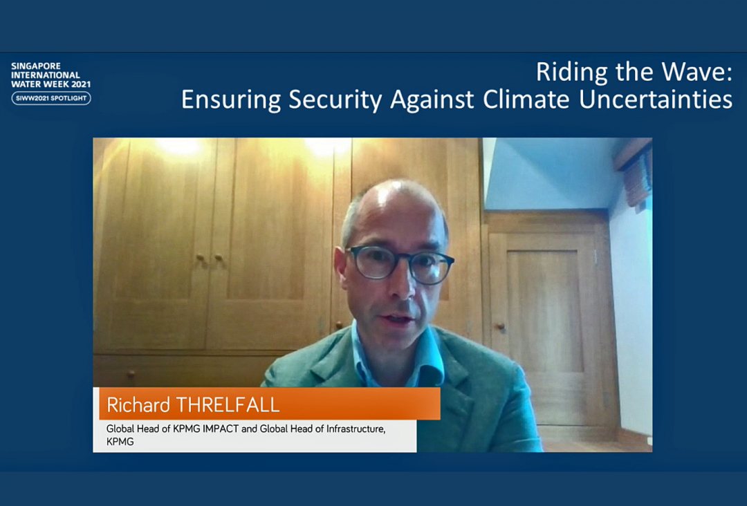 Richard Threlfall of KPMG Impact participating in Singapore International Water Week 2021