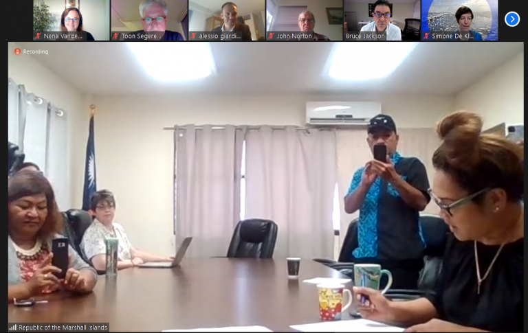 Screenshot of the virtual signing ceremony of the Memorandum of Understanding.