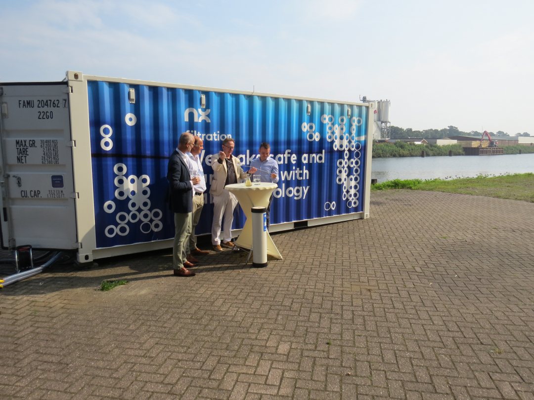 Pilot by NX Filtration on bank ofTwente kanaal, Enschede, the Netherlands