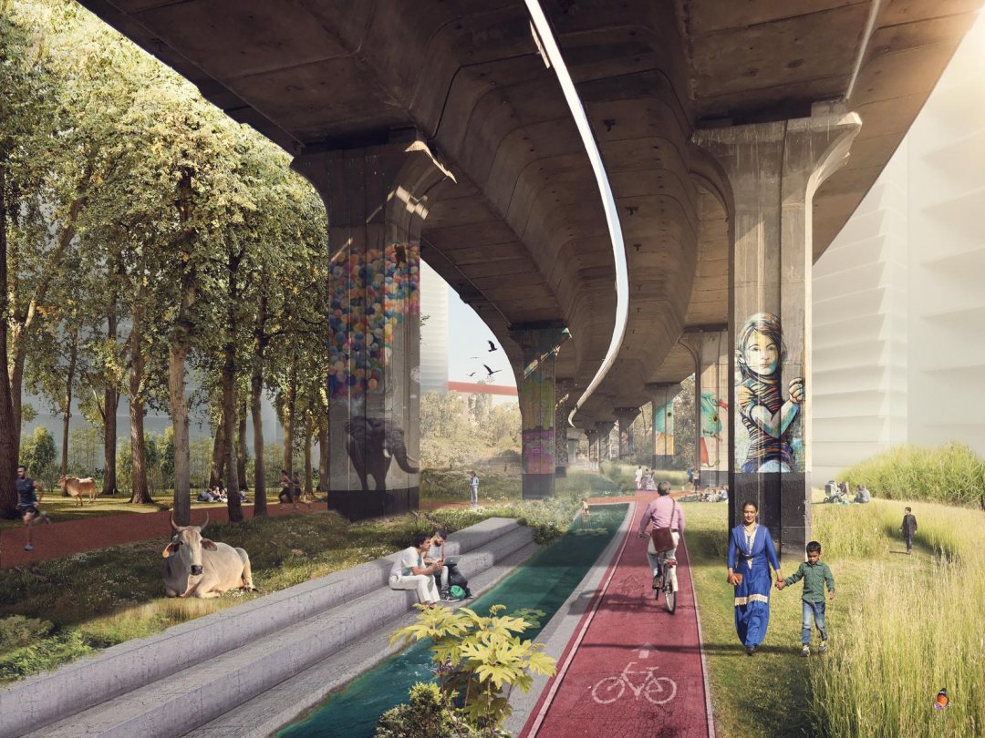 Designntegrated design by MVRDV of Barapullah Springs, in the hearth of New Delhi, as a vital new thoroughfare