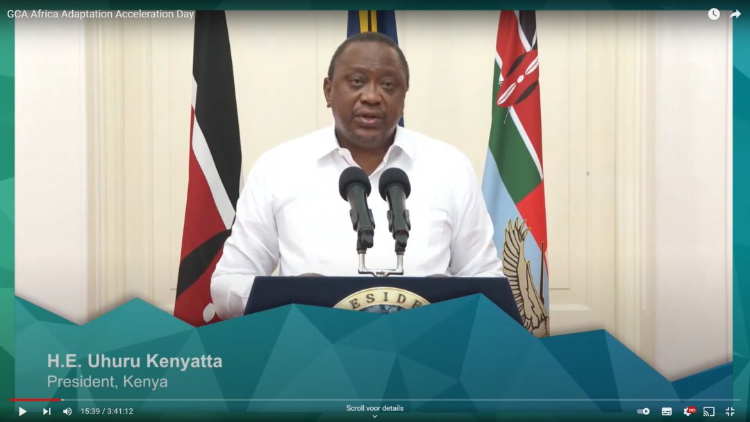 Video message by president Uhuru Kenyatta during the first Africa Adaptation Acceleration Day at the University of Nairobi on 26 October 2021