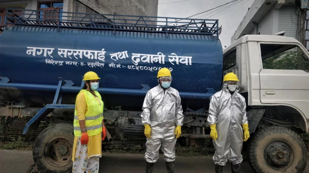 Training workshop for collection of sewage sludge at homes in the city of Birendranagar, Nepal
