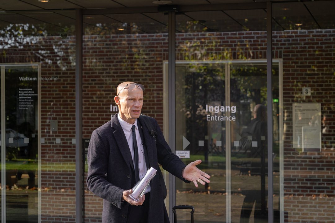 Dutch special water envoy Henk Ovink leaving the AIWW-conference in Amsterdam for the climate summit COP26 in Glasgow