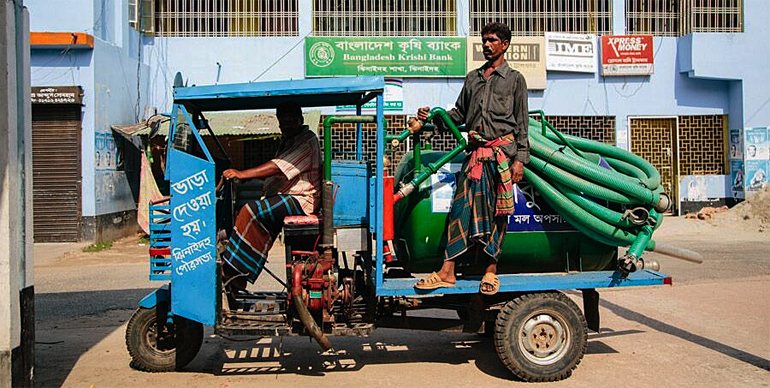 Collector of feacal sludge from pit latrines