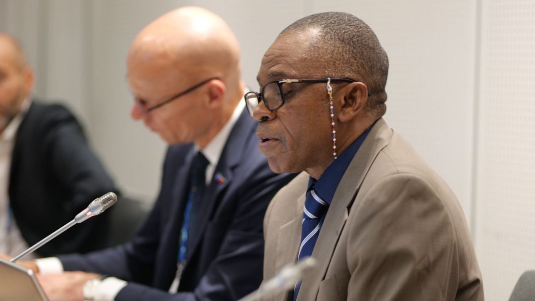 Representative of Nigeria at the Heads of State Initiatives meeting held at Stockholm World Water Week. Photo: Jonas Borg.