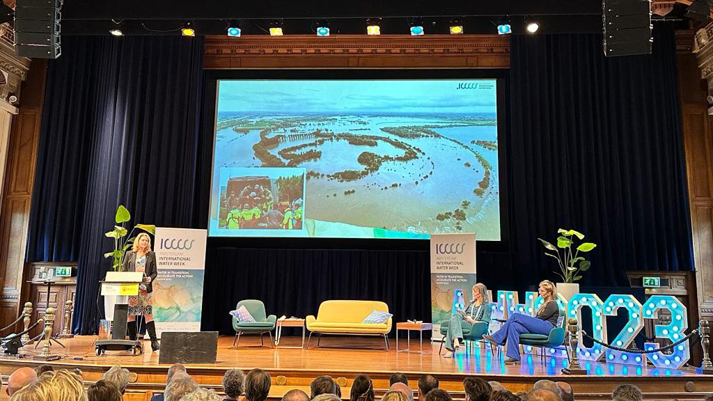 Luzette Kroon, Dutch Water Authorities, at the Integrated Leaders Forum 2023.